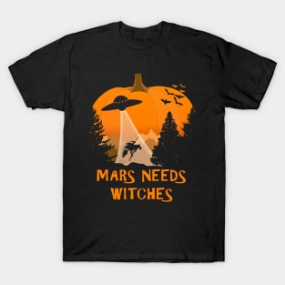 Mars Needs Witches Halloween Art T-Shirt